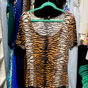 Escada Tiger Print Top M/L